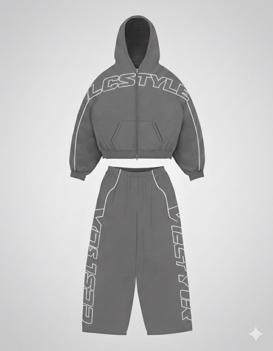 LC. Style Gray Jumper Hoodie